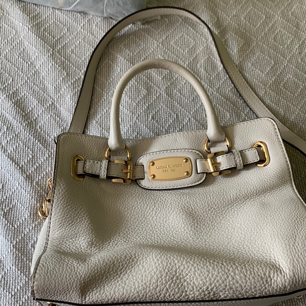 Cream colored Michael Kors purse